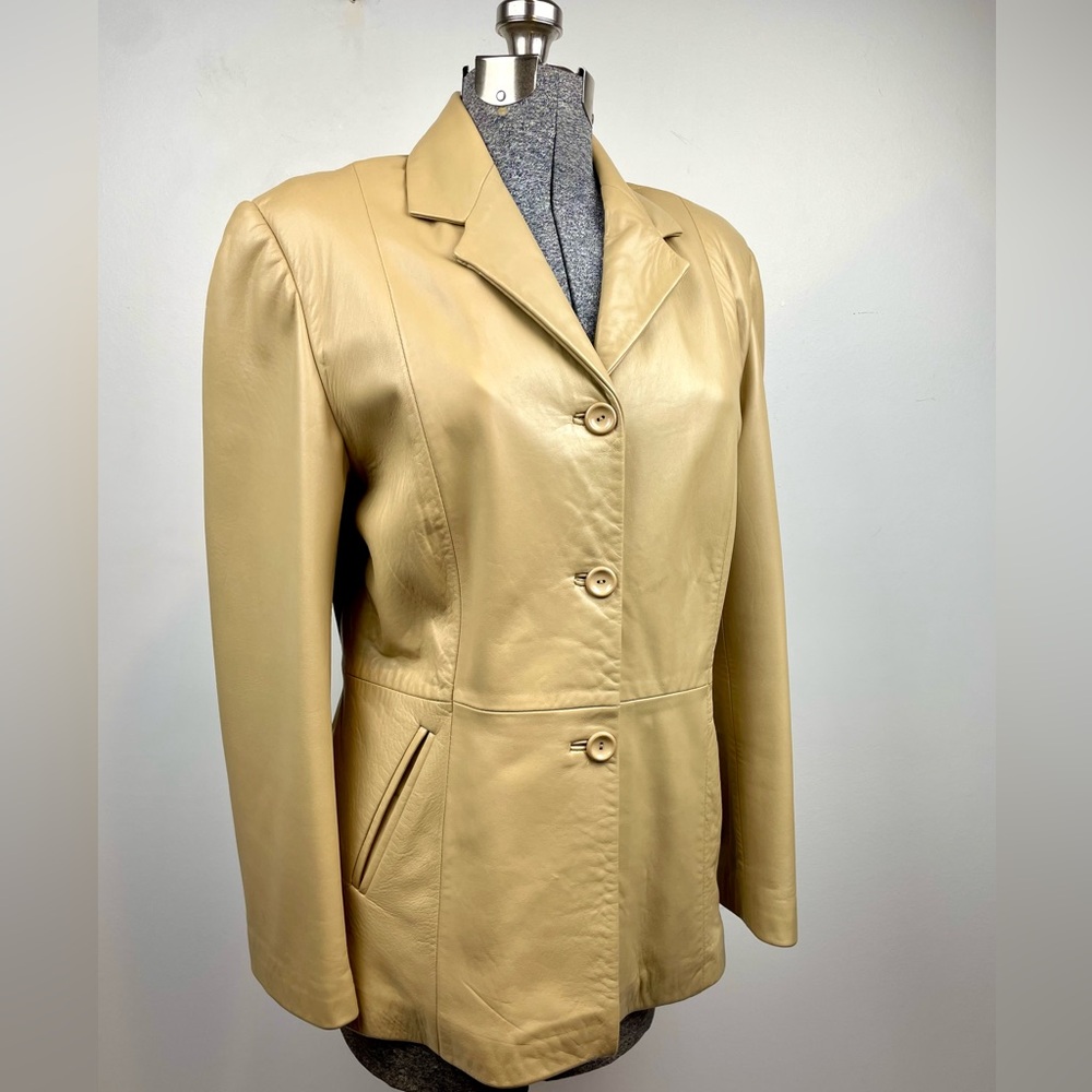 Vintage Sheepskin Piel Ovina Leather Jacket Car Coat Sevilla Spain Butter Soft